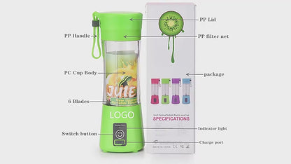 Zeekar Mart Ultra-Blend Portable Mini Juicer