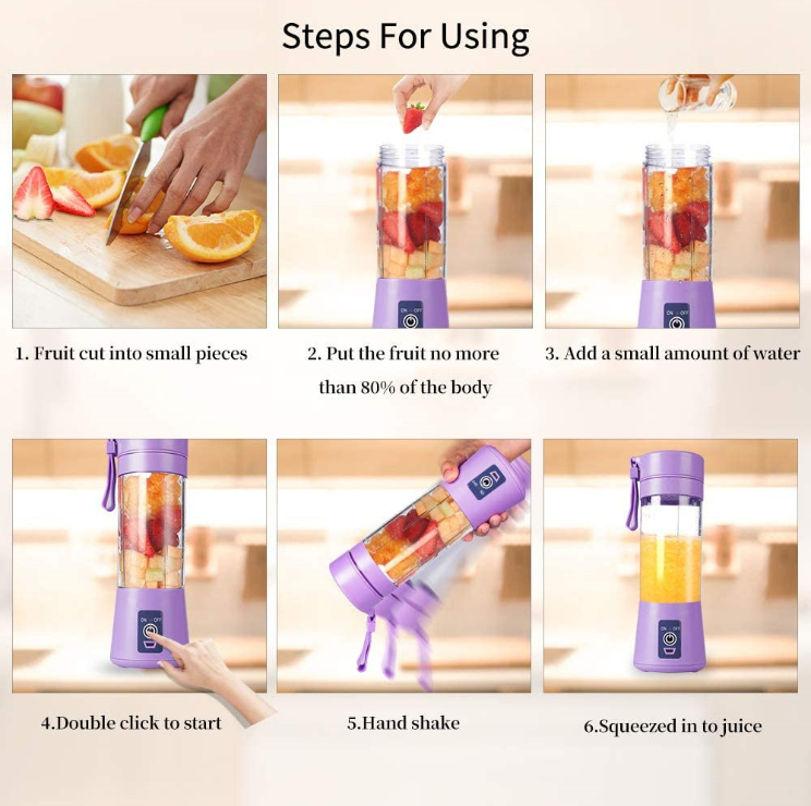 Zeekar Mart Ultra-Blend Portable Mini Juicer